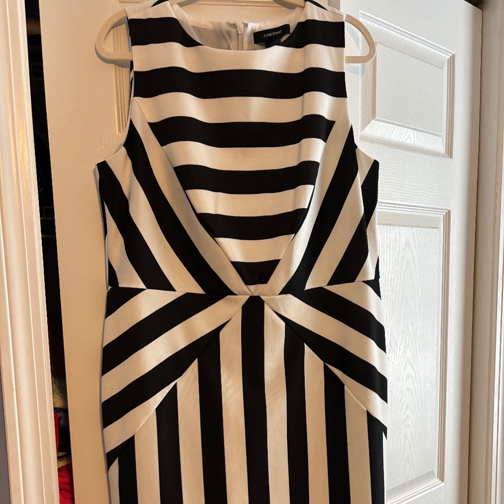 Black and white stripe dress